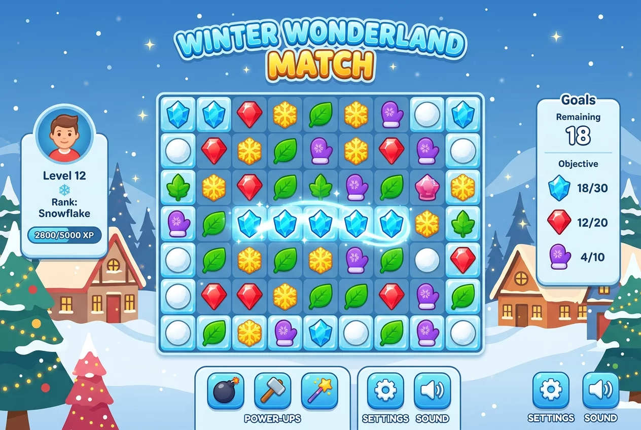 Frozen Winter Match 3 Saga